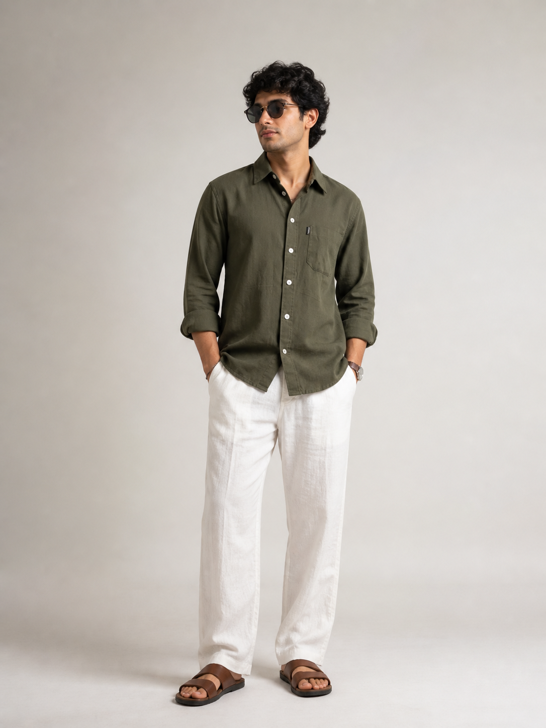 Olive Green Shirt for Men – Premium Casual Fit | Valrow