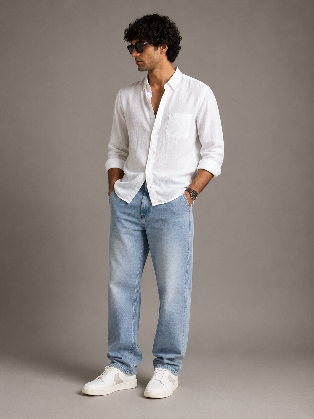 Valrow Light Blue Straight Fit Jeans for Men | Premium Denim Bottoms