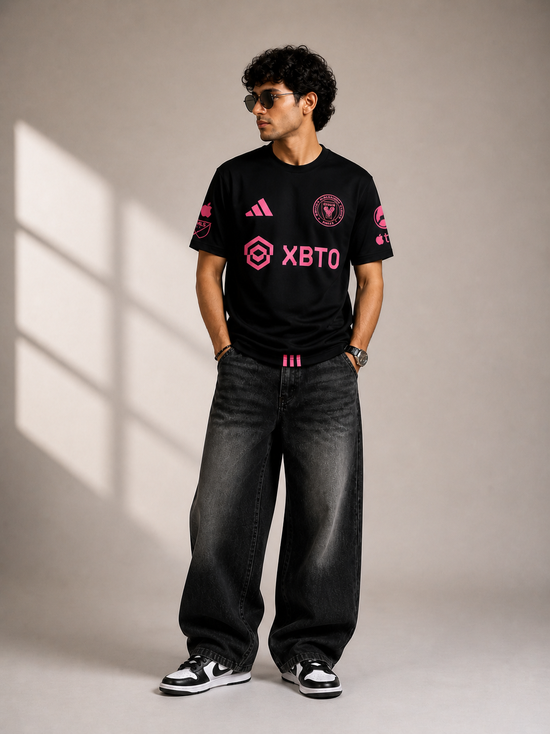 Black Messi 10 Jersey T-Shirt – Pink Print Oversized Fit | Valrow
