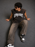 Vengeance Graphic Sleeveless Tee – Acid Wash Streetwear | Valrow