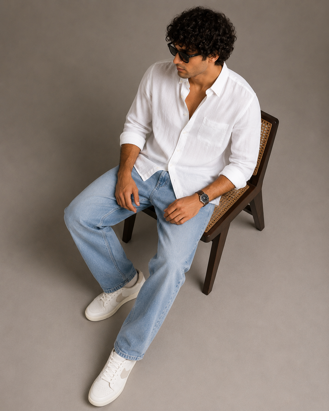 Valrow Light Blue Straight Fit Jeans for Men | Premium Denim Bottoms
