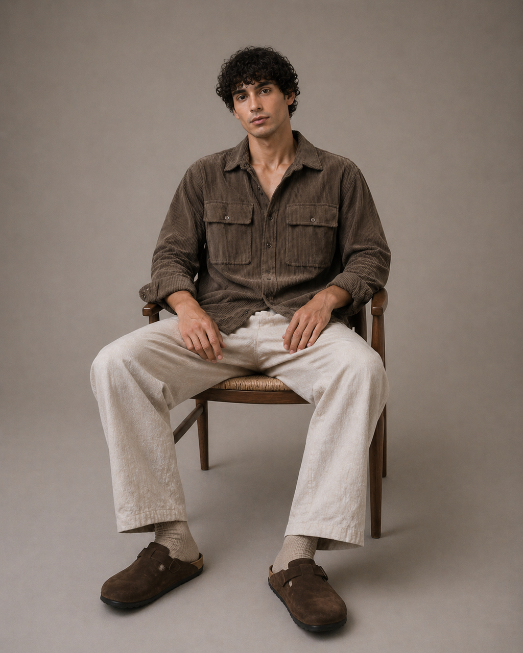 Mocha Cord Overshirt