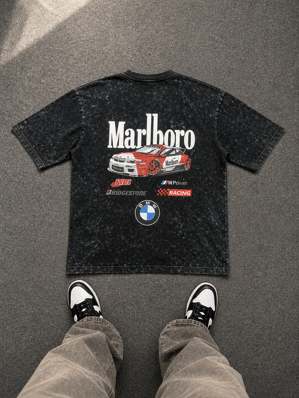 Vintage Acid Wash Graphic T-Shirt – Oversized Streetwear | Valrow