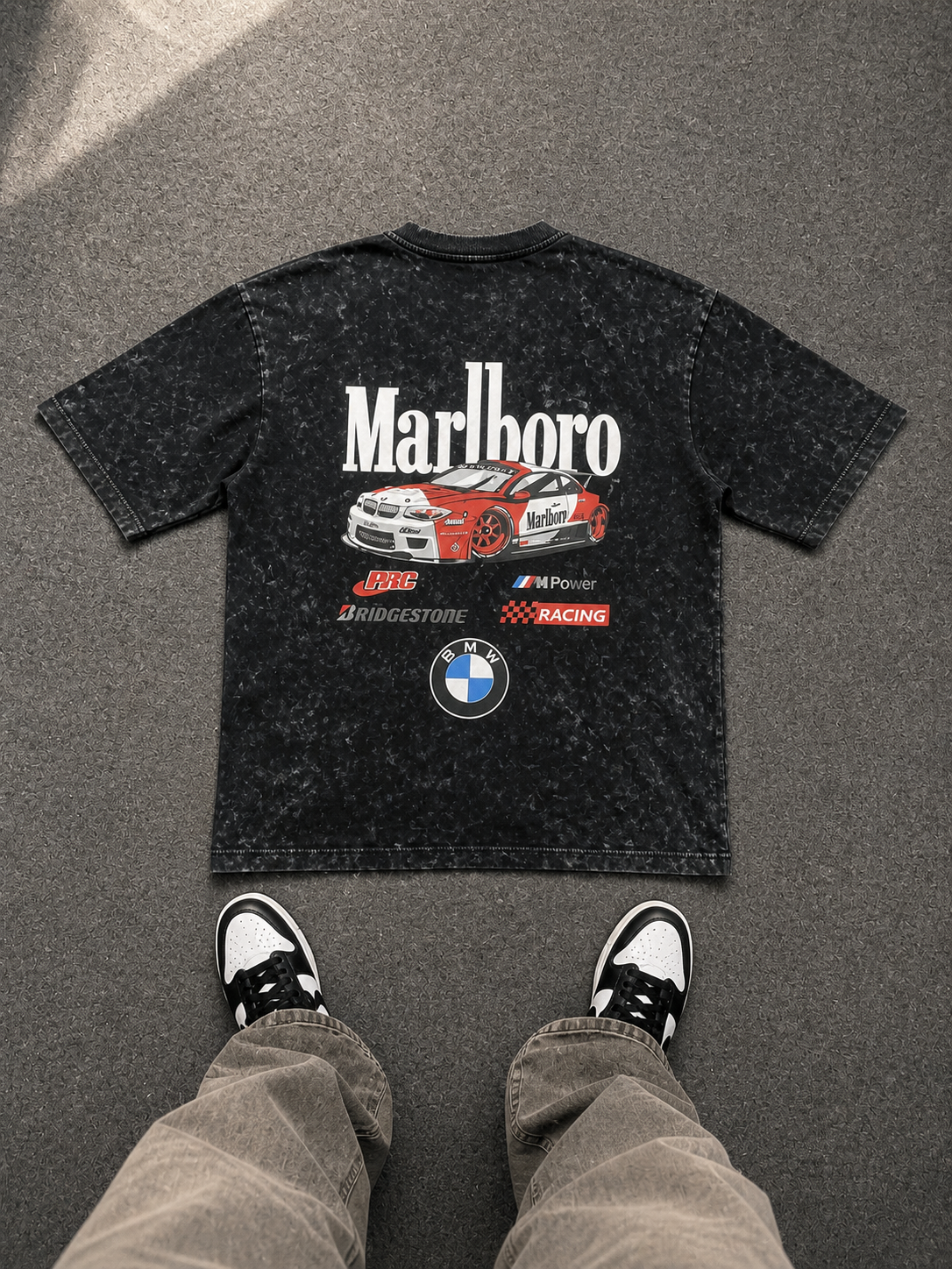 Vintage Acid Wash Graphic T-Shirt – Oversized Streetwear | Valrow