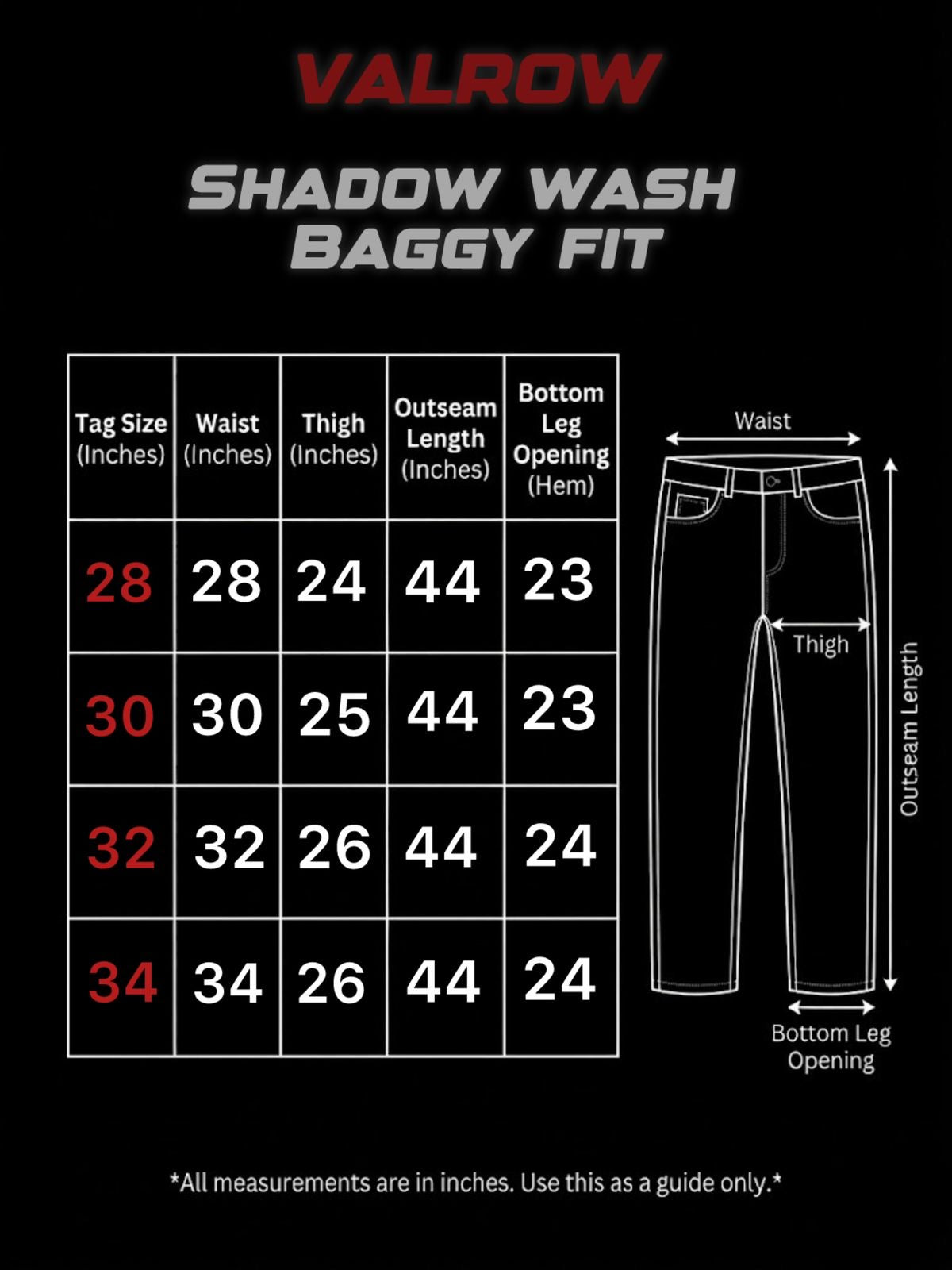 Shadow Wash Baggy Fit jeans