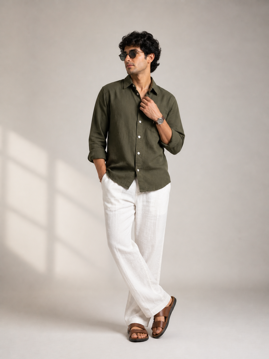 Olive Green Shirt for Men – Premium Casual Fit | Valrow