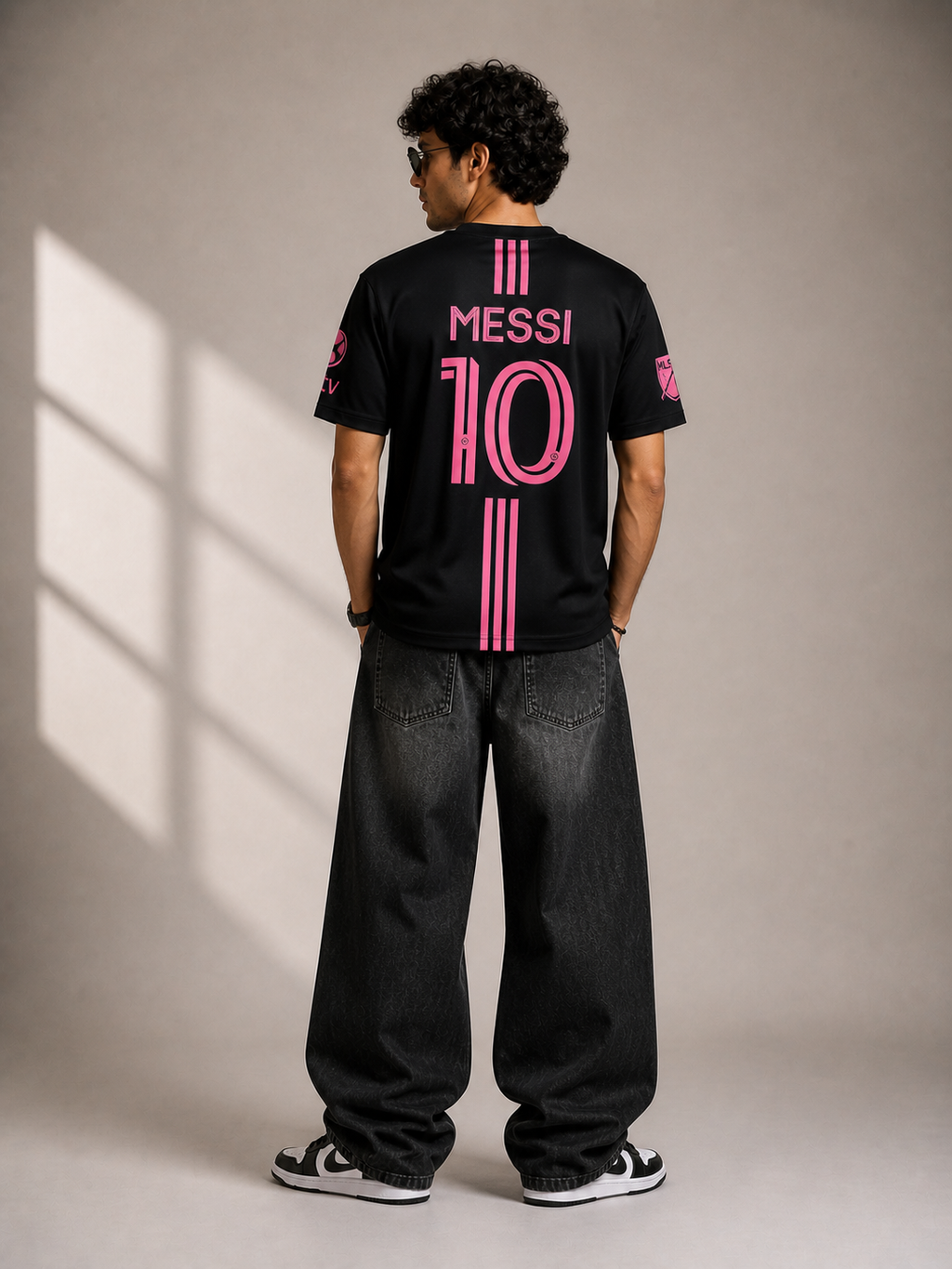 Black Messi 10 Jersey T-Shirt – Pink Print Oversized Fit | Valrow