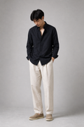 Classic Black Linen Shirt | Breathable Lightweight Linen | Valrow