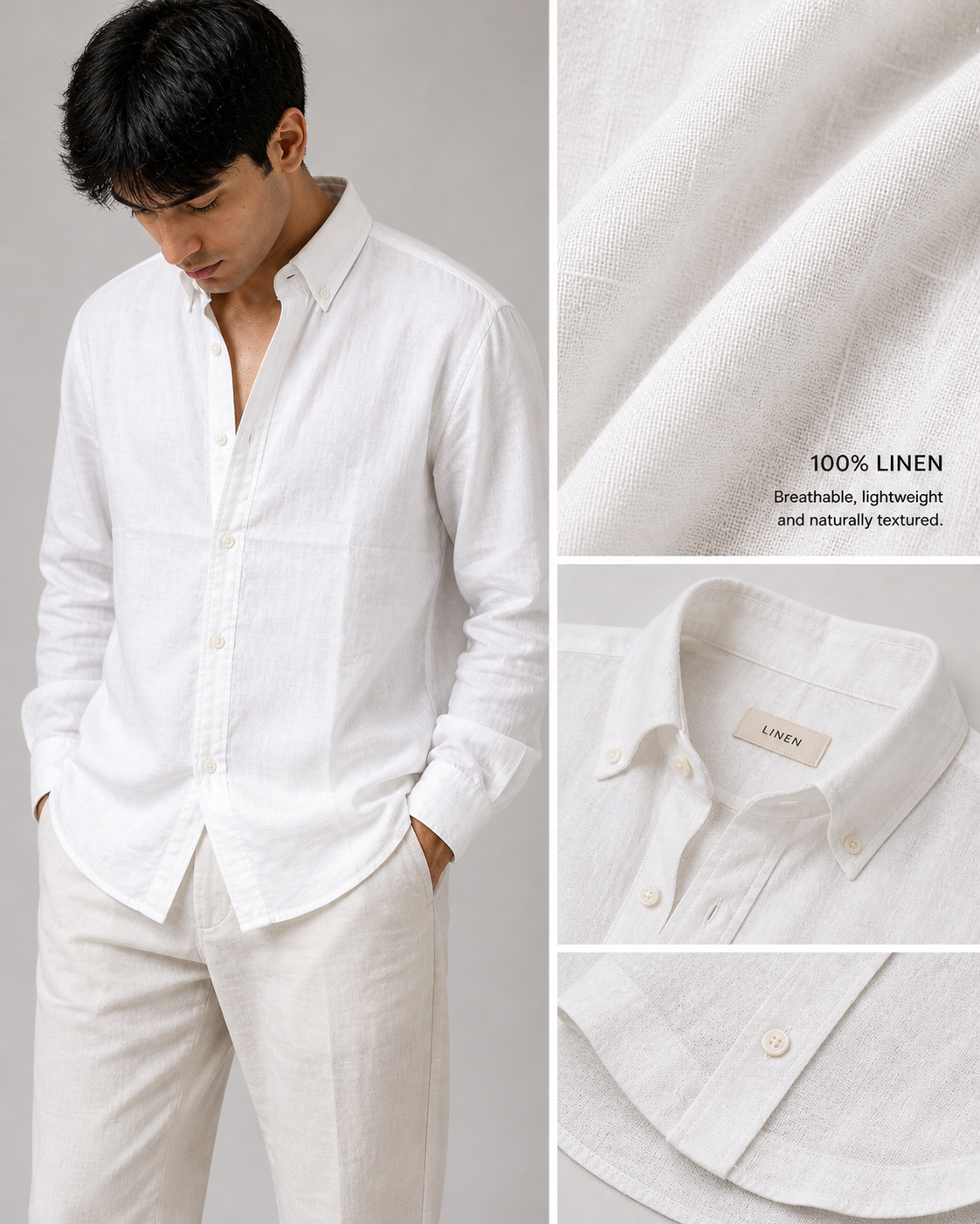 Premium White Linen Shirt | Breathable Linen | Valrow
