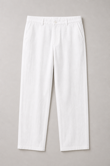 Classic White Linen Pants for Men | Lightweight Breathable Straight Fit | Valrow