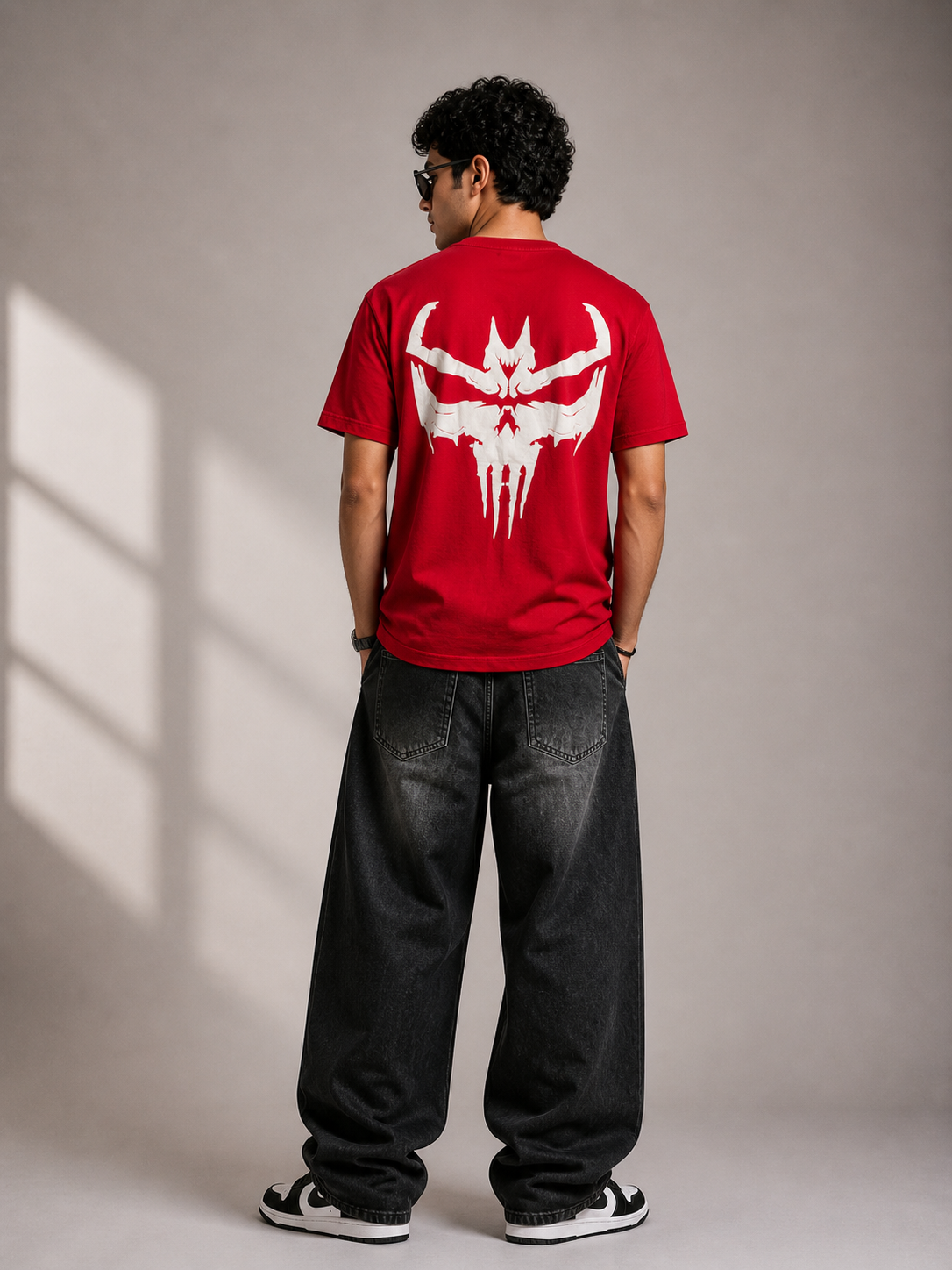 Red Graphic T-Shirt with Back Print – Oversized Streetwear | Valrow